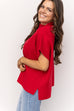 Cafe' Luxe Sweater - Red