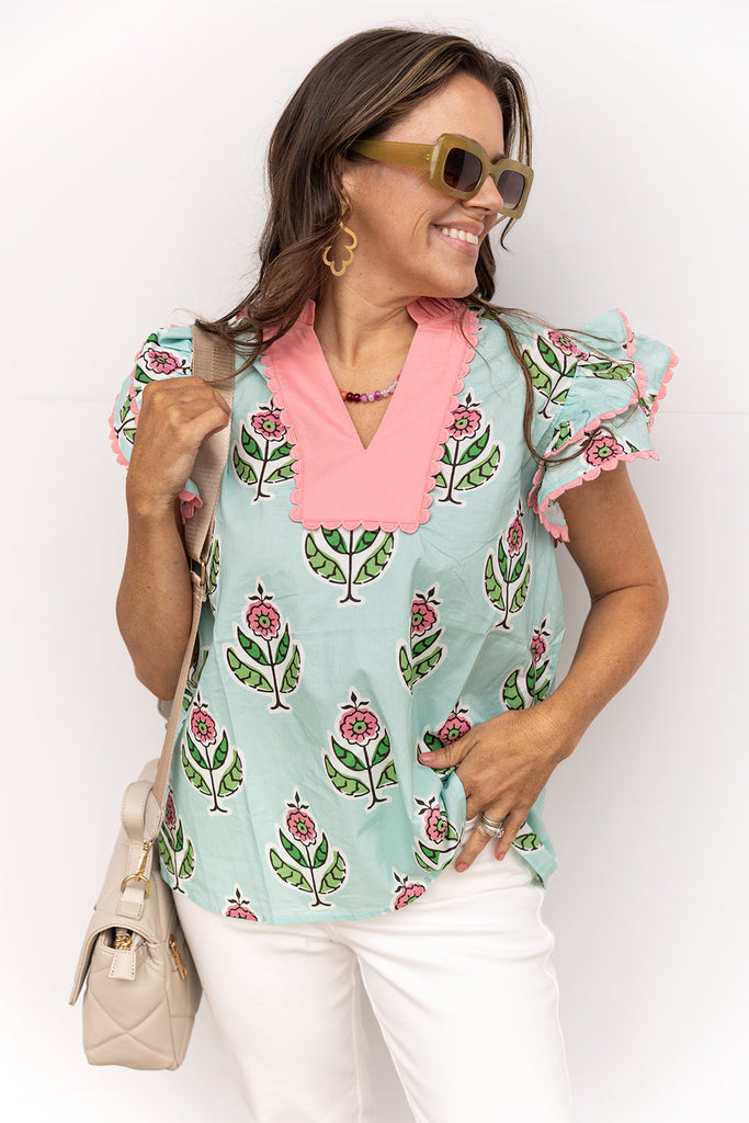 Watermelon Sugar Blouse - Mint