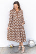 Harvest Whisper Dress -  Brown