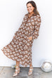 Harvest Whisper Dress -  Brown