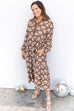 Harvest Whisper Dress -  Brown