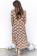 Harvest Whisper Dress -  Brown