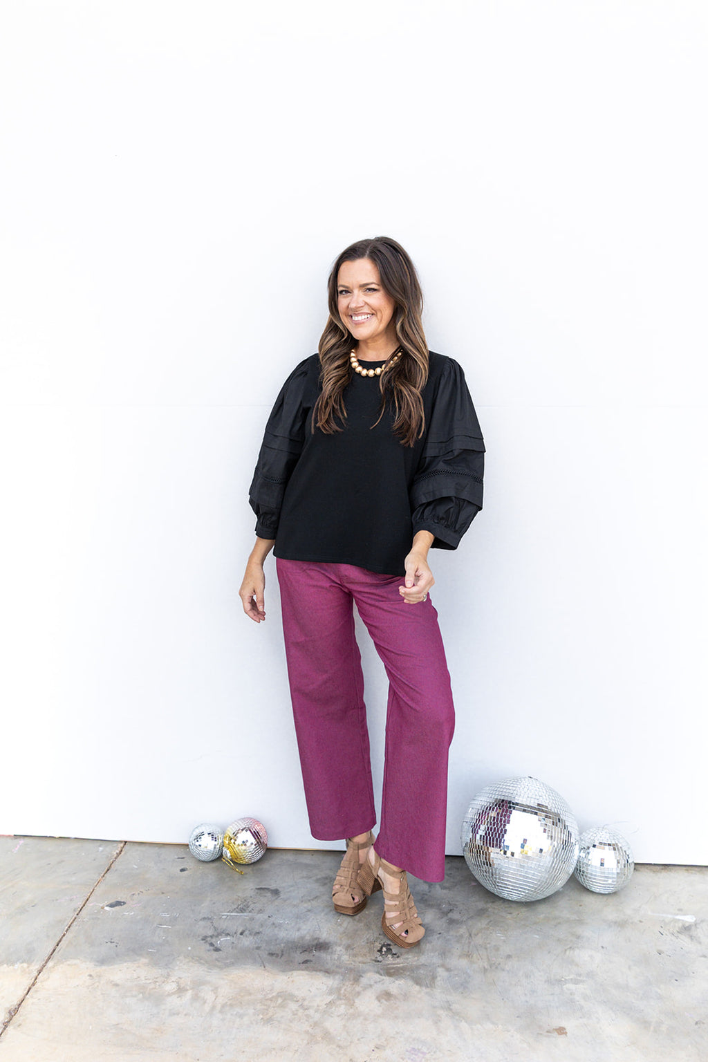 Tardy for Class Crops - Burgundy