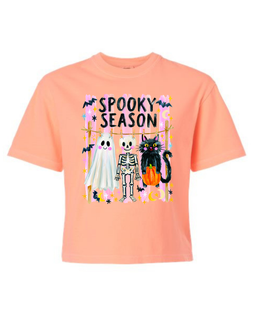 Spooky Season Boxy Crop Tee