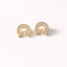 CZ Horseshoe Stud Earrings