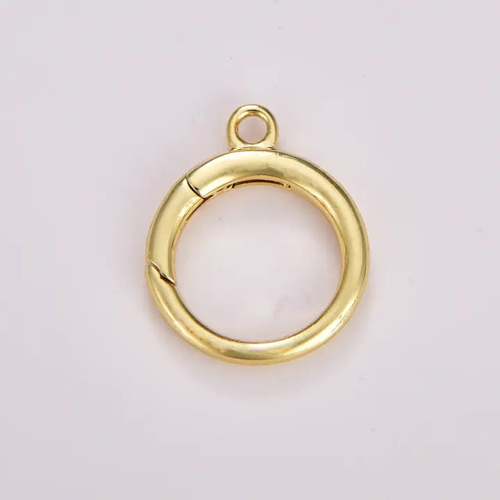 Gold Push Ring Spring Connector