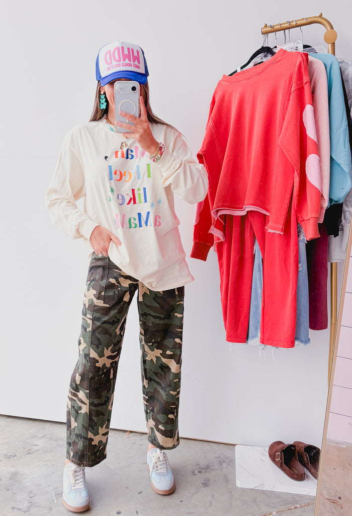 Man, I feel like a Mama T-shirt - Ivory