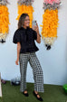 I See You Gingham Pants - Black