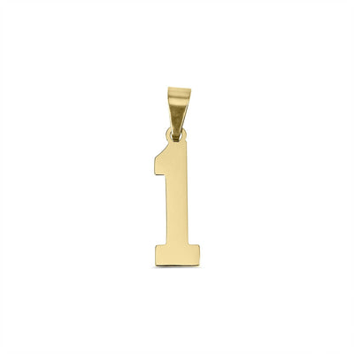 18K Gold Sport Number Pendant
