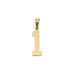 18K Gold Sport Number Pendant