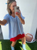 Living Lovely Blouse - Powder Blue