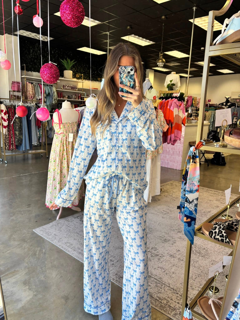 Blue Pajamas Pants Set