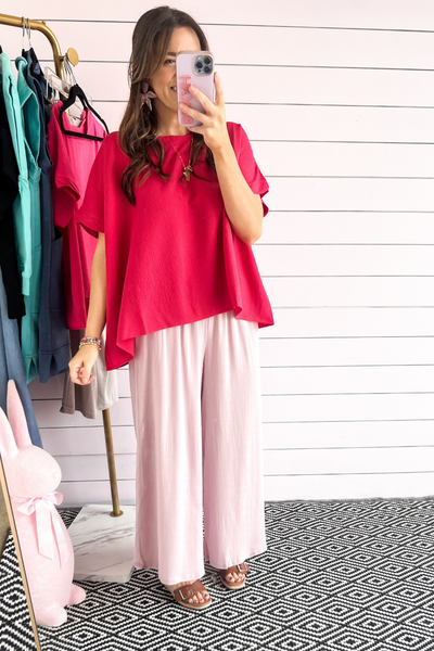 First Up Blouse - Magenta