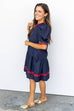 Holiday Heritage Plaid Dress- Navy