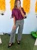 I See You Gingham Pants - Black