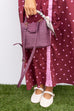 Dotted In Style Midi Dress - Burgundy