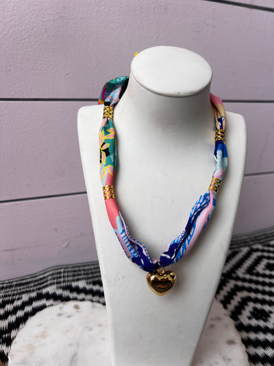 Wild Dog Scarf + Charm Necklace