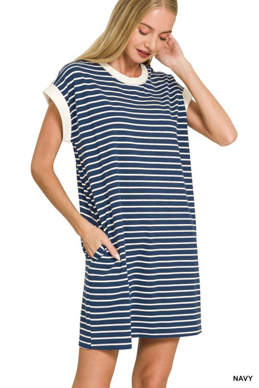 Change My Mind Dress - Navy