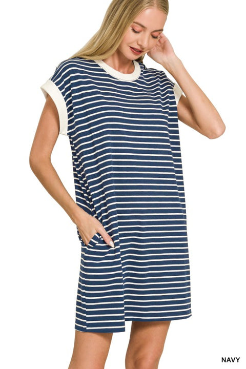 Change My Mind Dress - Navy