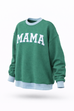 MAMA two tone Mock Neck Sweatshirt