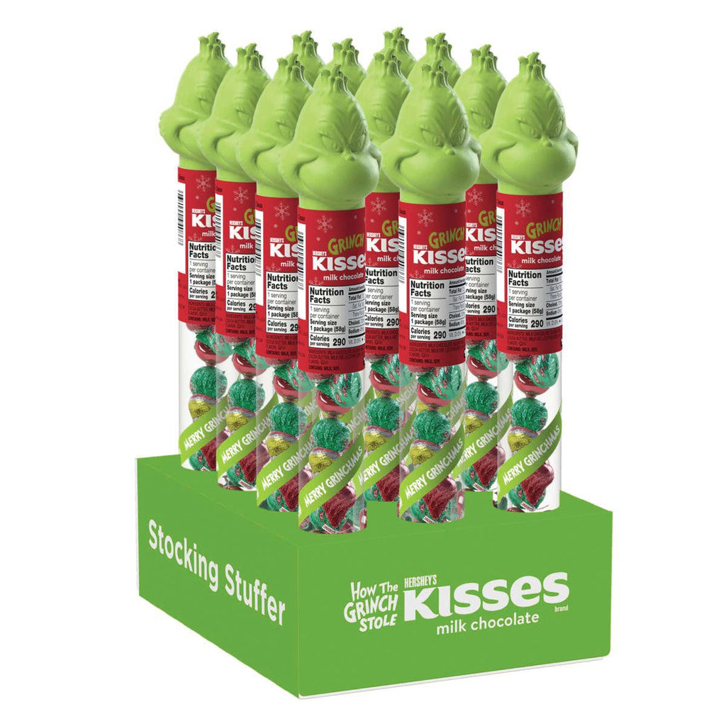 Hershey Grinch Foil Kisses Filled Holiday Cane 2.08oz, 12ct