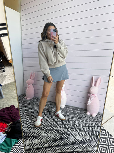 Serena V Tennis Skort - Grey