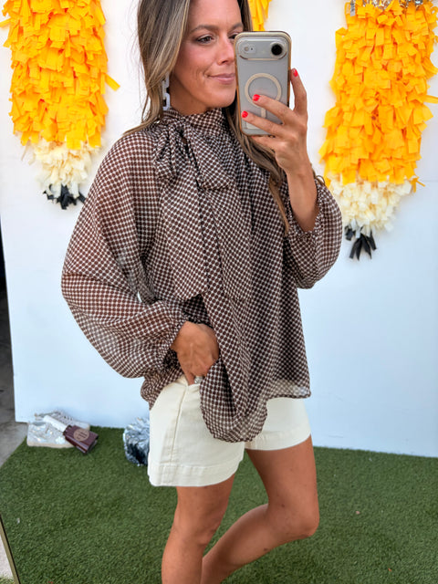 Already Gone Blouse - Brown