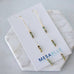Square Gemstone Threader Earrings: Tourmaline