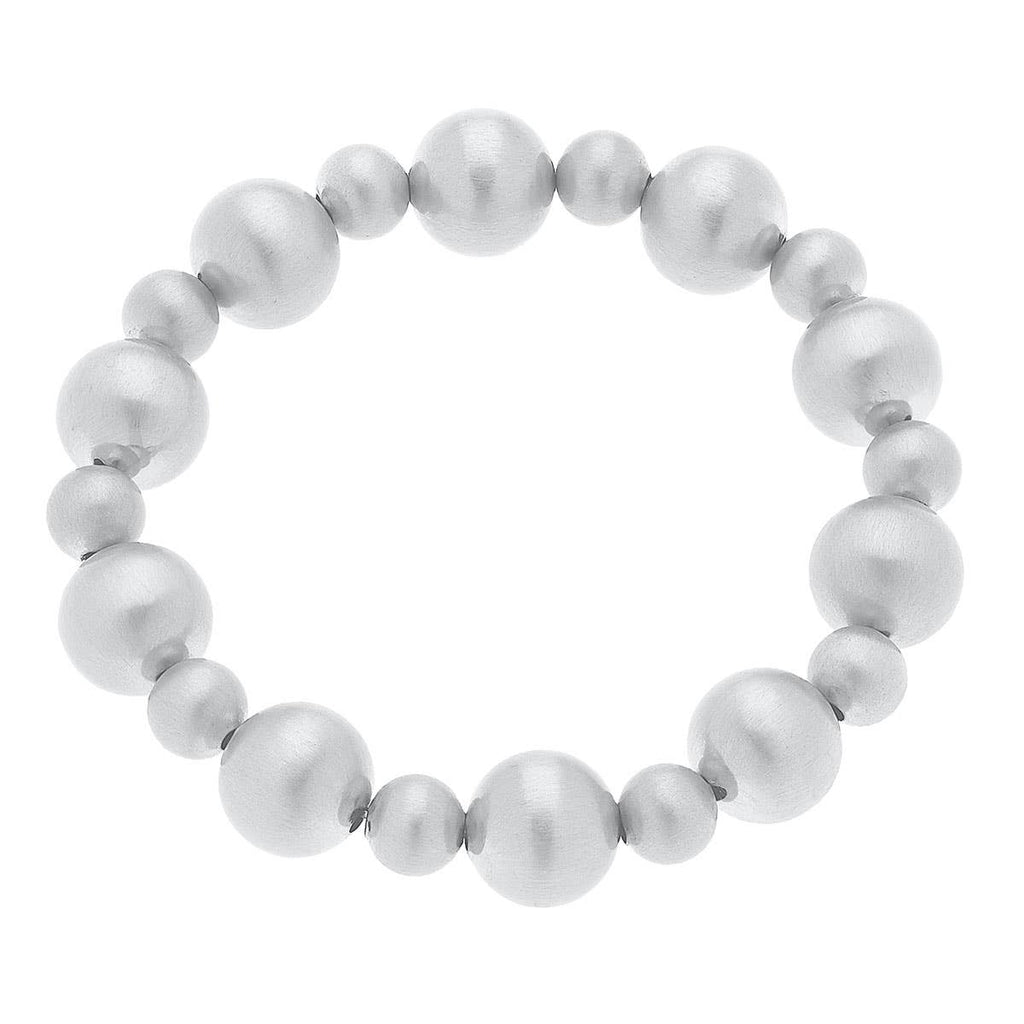 Ember Ball Bead Stretch Bracelet: Satin Gold