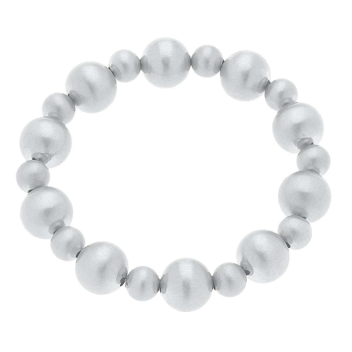 Ember Ball Bead Stretch Bracelet: Satin Gold