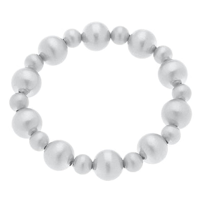 Ember Ball Bead Stretch Bracelet: Satin Gold