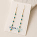 Faceted Turquoise Beaded Threader Earrings
