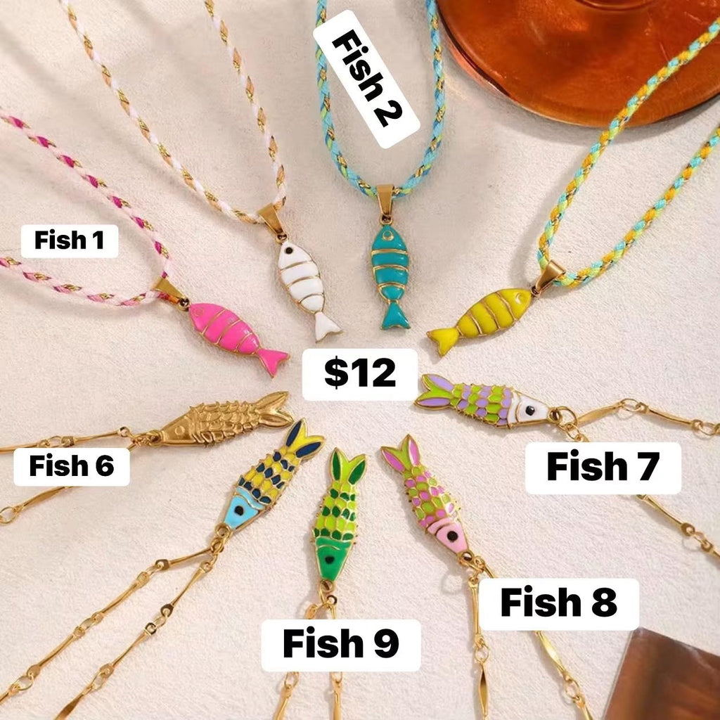 Enamel Fish Pendant