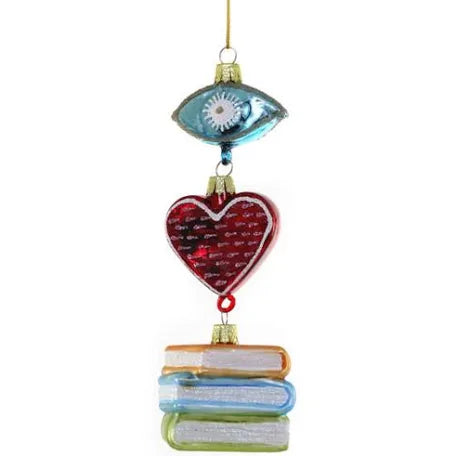 I Love Books Ornament