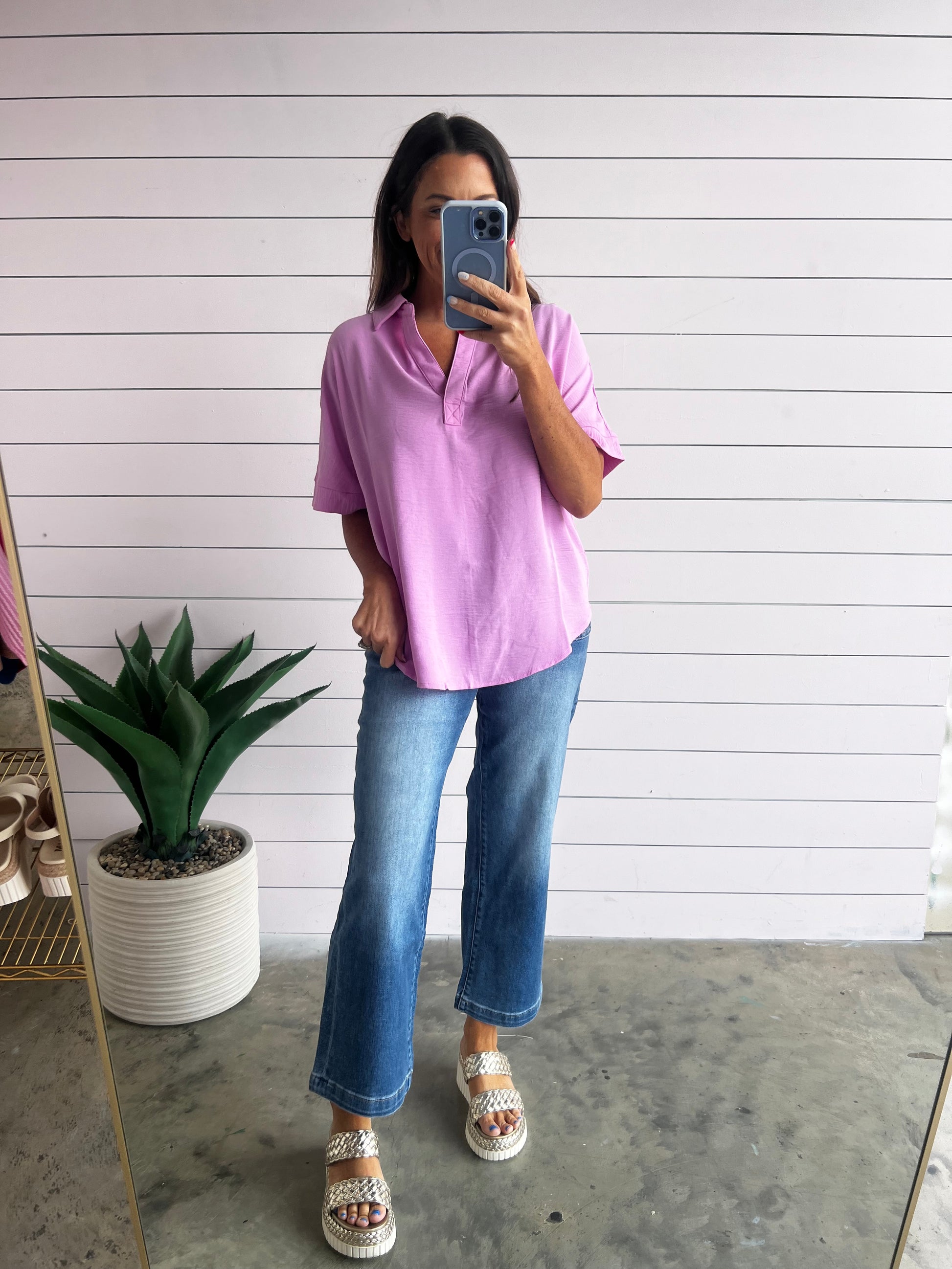 Daring blouse -Mauve
