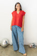 Invested in you Top - Ruby - Short