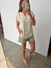 Bound for the Beach Blouse - Khaki