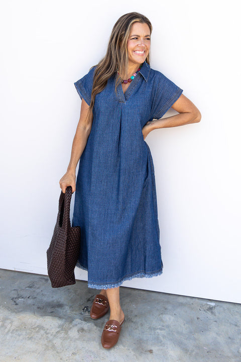 Denim Darling Midi Dress