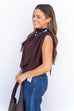 Plot Twist Blouse - Brown