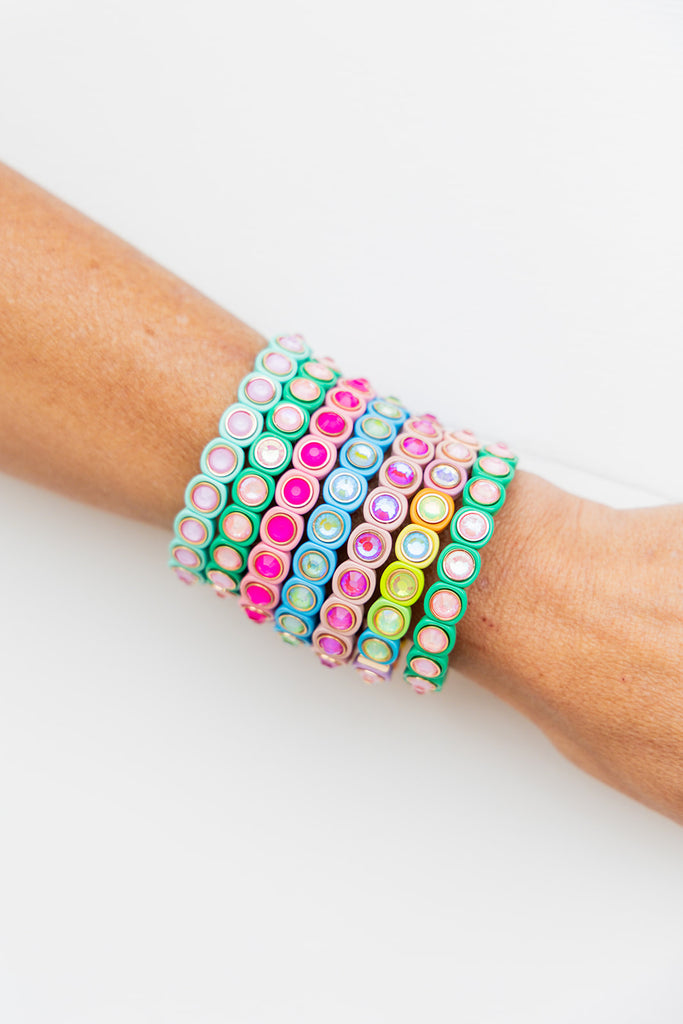 Enamel Rhinestone Bracelet