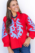Gameday Grandeur Top - Red Blue