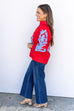 Gameday Grandeur Top - Red Blue