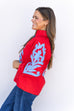 Gameday Grandeur Top - Red Blue