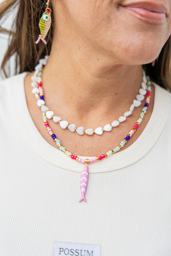 Beaded Sardine Necklace