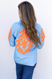 Gameday Grandeur Top - Blue Orange