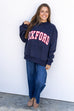 Polka Dot Mockneck sweatshirt - Navy PRE ORDER