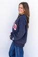 Polka Dot Mockneck sweatshirt - Navy PRE ORDER