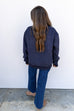 Polka Dot Mockneck sweatshirt - Navy PRE ORDER