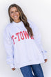 Polka Dot Mockneck sweatshirt - Grey T-Town