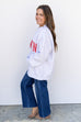 Polka Dot Mockneck sweatshirt - Grey T-Town